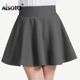 ALSOTO Winter and Summer style Brand women skirt elastic faldas ladies midi skirts Sexy Girl mini short skirts saia feminina