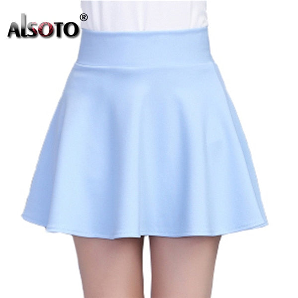 ALSOTO Winter and Summer style Brand women skirt elastic faldas ladies midi skirts Sexy Girl mini short skirts saia feminina