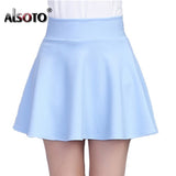 ALSOTO Winter and Summer style Brand women skirt elastic faldas ladies midi skirts Sexy Girl mini short skirts saia feminina