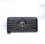 Fashionable new female wallet in the European and American style lady's rivet zero purse fashion hand bag