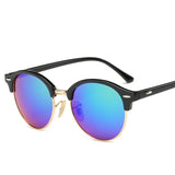 Hot Rays Sunglasses Women Popular Brand Designer Retro men Summer Style Sun Glasses Rivet Frame Colorful Coating Shades