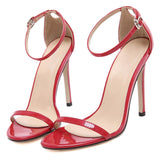 Fashion Classics Brand ZA R Peep toe Buckle trap Stiletto High Heels Sandals Shoes Woman Blue White Red Wedding Shoes Factory 43