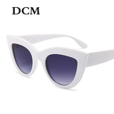 DCM Vintage Sunglasses Women Cat eye Sunglass Retro Sun glasses Female Pink Mirror Eyewear