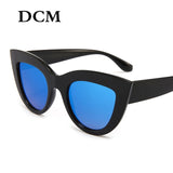 DCM Vintage Sunglasses Women Cat eye Sunglass Retro Sun glasses Female Pink Mirror Eyewear