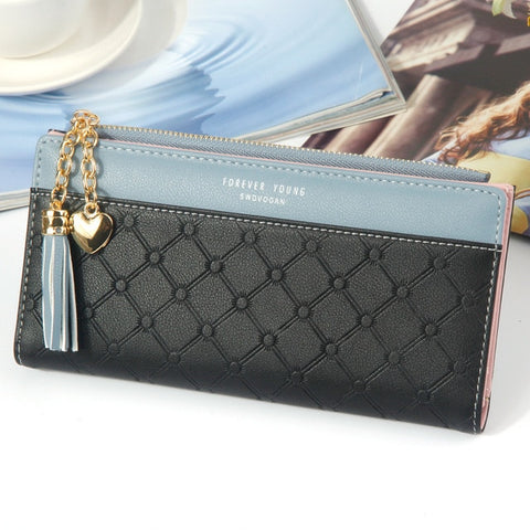 New Women Wallets Long Multi-card Position Button Bag Hand Zipper Phone Bag  Womens Wallets and Purses  Luxury Wallet Female