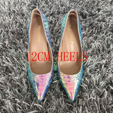 2019 New fashion woman shoes snake printing party wedding shoes big size 35-42 sexy pointed toe high heels pumps women shoes