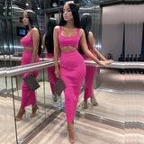 NewAsia Garden Two Piece Set 2 Piece Set Women Winter Ribbed Crop Top And Skirt Set Matching Sets Woman Two Pieces Outfits White