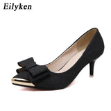 Eilyken 2019 New Autumn Women Shoes High Heels Metal Head Pointed Sexy Women Pumps party Wedding shoes For Women size 34-40