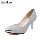 Eilyken 2019 New Autumn Women Shoes High Heels Metal Head Pointed Sexy Women Pumps party Wedding shoes For Women size 34-40