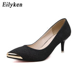 Eilyken 2019 New Autumn Women Shoes High Heels Metal Head Pointed Sexy Women Pumps party Wedding shoes For Women size 34-40
