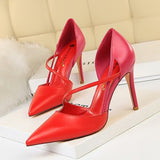 Fashion Sexy High Heels Shoes Women Pumps Mixed Colors Pumps Women Heels Women Shoes Crystal Wedding Shoes Summer Women Sandals