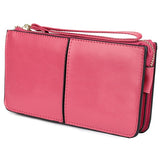 COMFORSKIN Brand Three Compartment Feminine Organizer Wallets European and American Large Capacity Women's Purses With Hand Rope