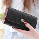 Fashion Women Hand Bags Ladies Coin purse Ling metal Crown Women wallet