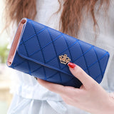 Fashion Women Hand Bags Ladies Coin purse Ling metal Crown Women wallet