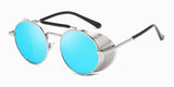 TrendyMate Retro Steampunk Sunglasses Round Designer Steam Punk Metal Shields Sunglasses Men Women UV400 Gafas de Sol 086M