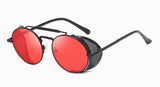 TrendyMate Retro Steampunk Sunglasses Round Designer Steam Punk Metal Shields Sunglasses Men Women UV400 Gafas de Sol 086M