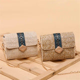 Feminine Bolsos Mujor Small Straw Bag Women Wicker Rattan Bag Female Summer Woven Cross body Bags Ladies Handmade Woven Handbag
