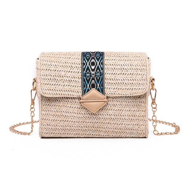 Feminine Bolsos Mujor Small Straw Bag Women Wicker Rattan Bag Female Summer Woven Cross body Bags Ladies Handmade Woven Handbag