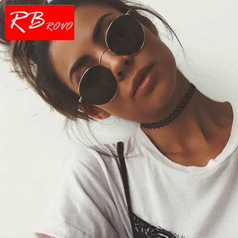 RBROVO 2019 Vintage Oval Classic Sunglasses Women/Men  Eyeglasses Street Beat Shopping Mirror Oculos De Sol Gafas UV400