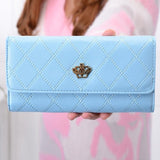 Fashion Women Hand Bags Ladies Coin purse Ling metal Crown Women wallet