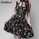Goth Dark Elegant Grunge Gothic Summer Dresses Black Sleeveless Fashion Dress Aesthetic Harajuku Sexy Evening Party Vestidos