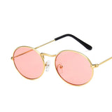 HAPTRON Retro oval sunglasses Women 2018 Luxury brand designer vintage small black Red Yellow Men shades sunglasses oculos UV400