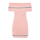 Off Shoulder Slash Neck Sheath Sexy Party Dress Fashion Striped Ruffles Short Sleeve Summer Dress Women Casual Beach Vestidos